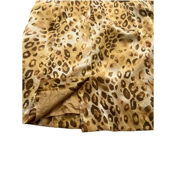 Blushe Impressions Shift Dress Womens Size 14 100% Silk Leopard Print Sleeveless - Picture 9 of 10